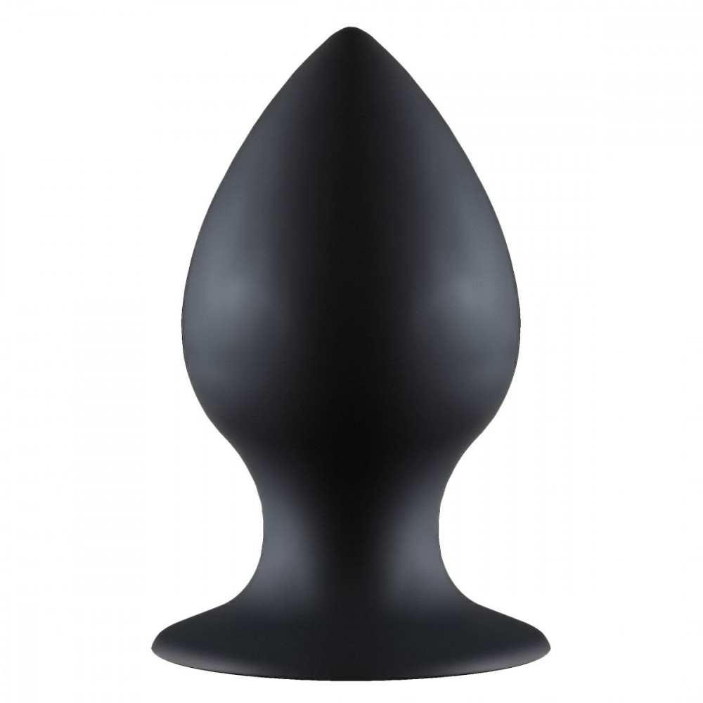 Чёрная анальная пробка Thick Anal Plug Medium - 9,5 см.