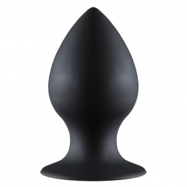 Чёрная анальная пробка Thick Anal Plug Medium - 9,5 см.