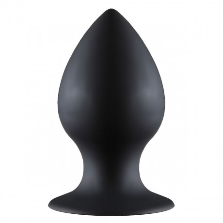 Чёрная анальная пробка Thick Anal Plug Medium - 9,5 см.