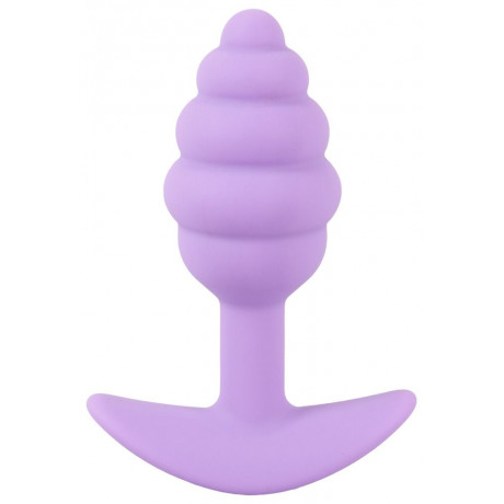 Фиолетовая анальная втулка Mini Butt Plug - 7,5 см.