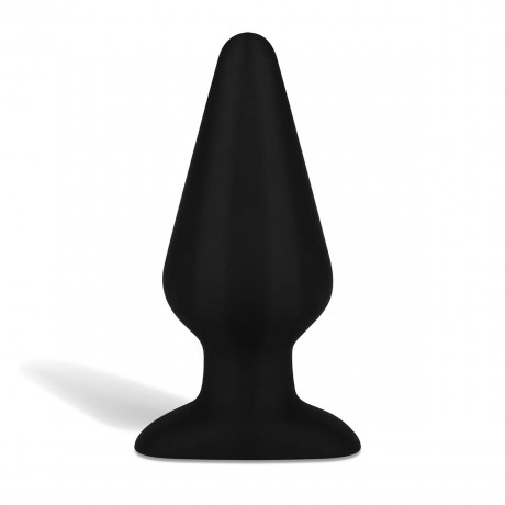 Черный плаг из силикона Seamless Silicone Butt Plug - 15 см.