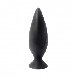 Черная большая анальная пробка Mojo Spades Large Butt Plug - 12 см.