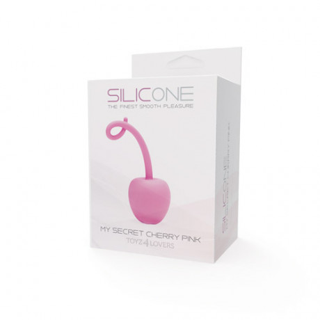 Розовый анальный стимулятор SILICONE MY SECRET CHERRY - 11 см.