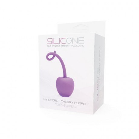 Фиолетовый анальный стимулятор SILICONE MY SECRET CHERRY - 11 см.