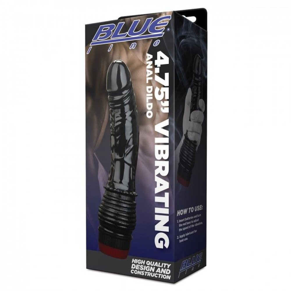 Черный анальный вибратор 4.75" Vibrating Anal Dildo