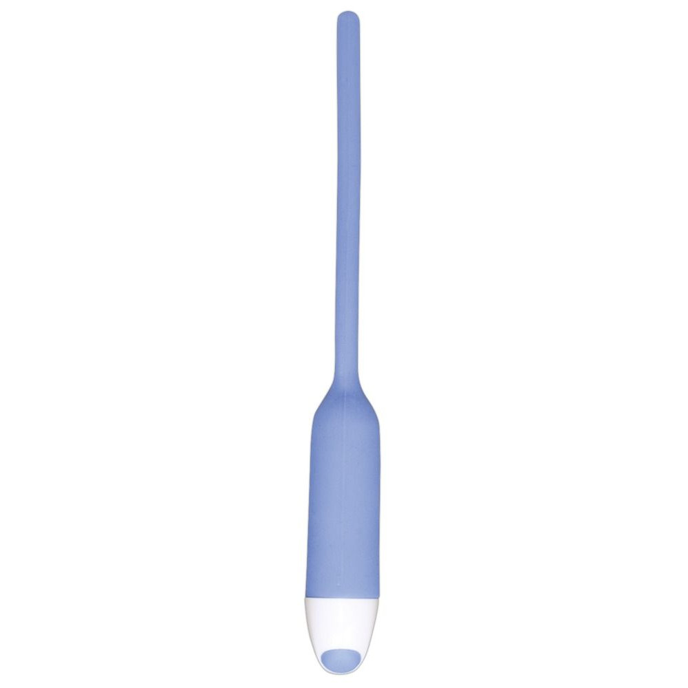 Голубой вибратор для уретры Dilator Vibe - 19 см.