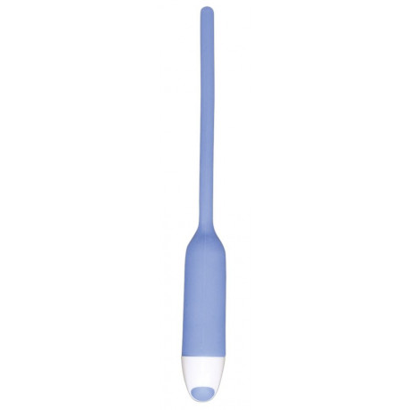 Голубой вибратор для уретры Dilator Vibe - 19 см.