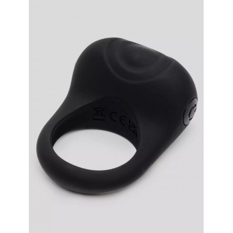 Черное эрекционное виброкольцо Sensation Rechargeable Vibrating Love Ring