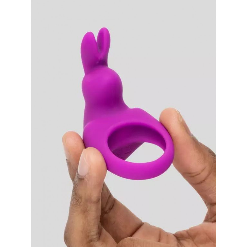 Фиолетовое эрекционное виброкольцо Happy Rabbit Cock Ring Kit