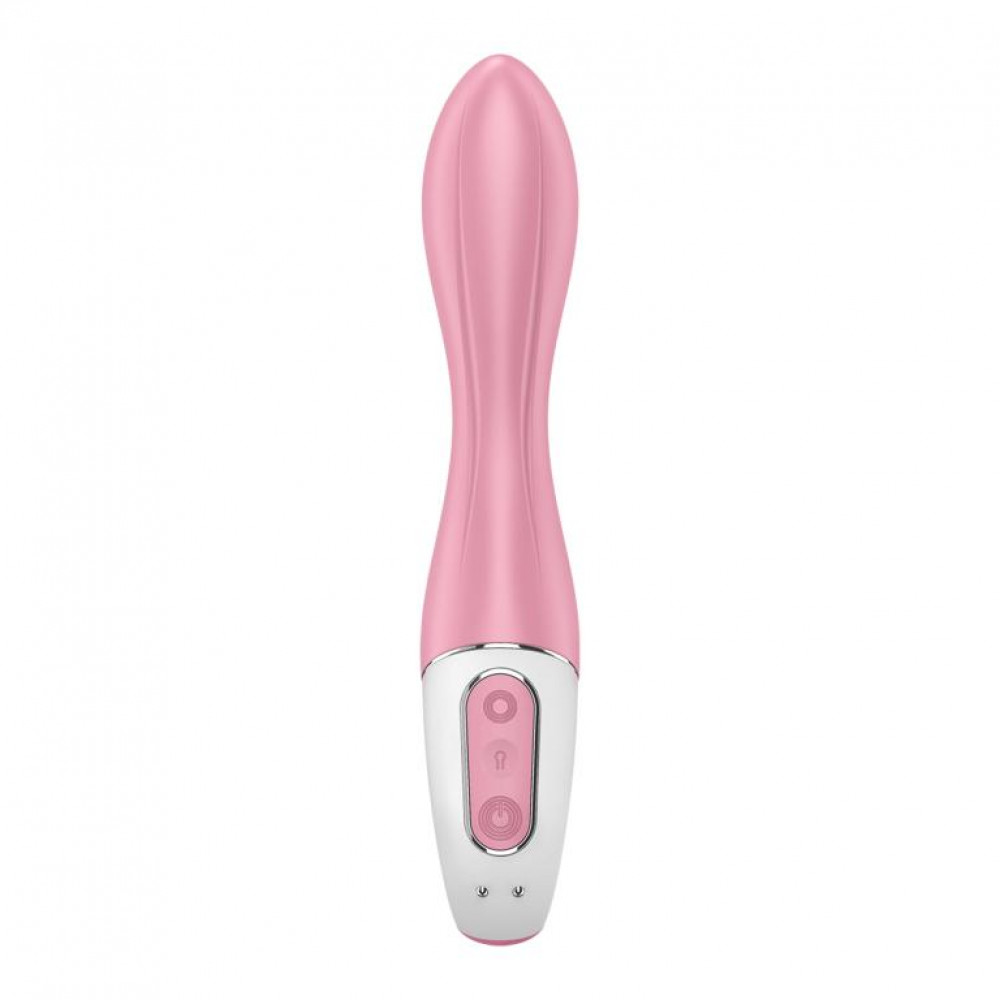 Розовый вибромассажер с функцией расширения Air Pump Vibrator 2 - 20,9 см.