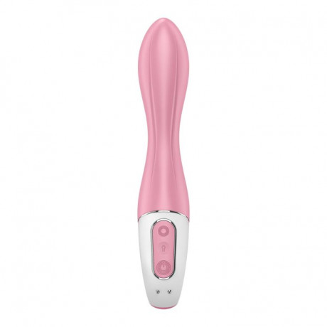 Розовый вибромассажер с функцией расширения Air Pump Vibrator 2 - 20,9 см.