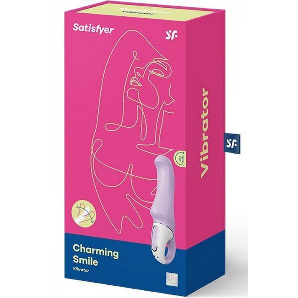 Сиреневый вибратор Satisfyer Charming Smile - 18,5 см.