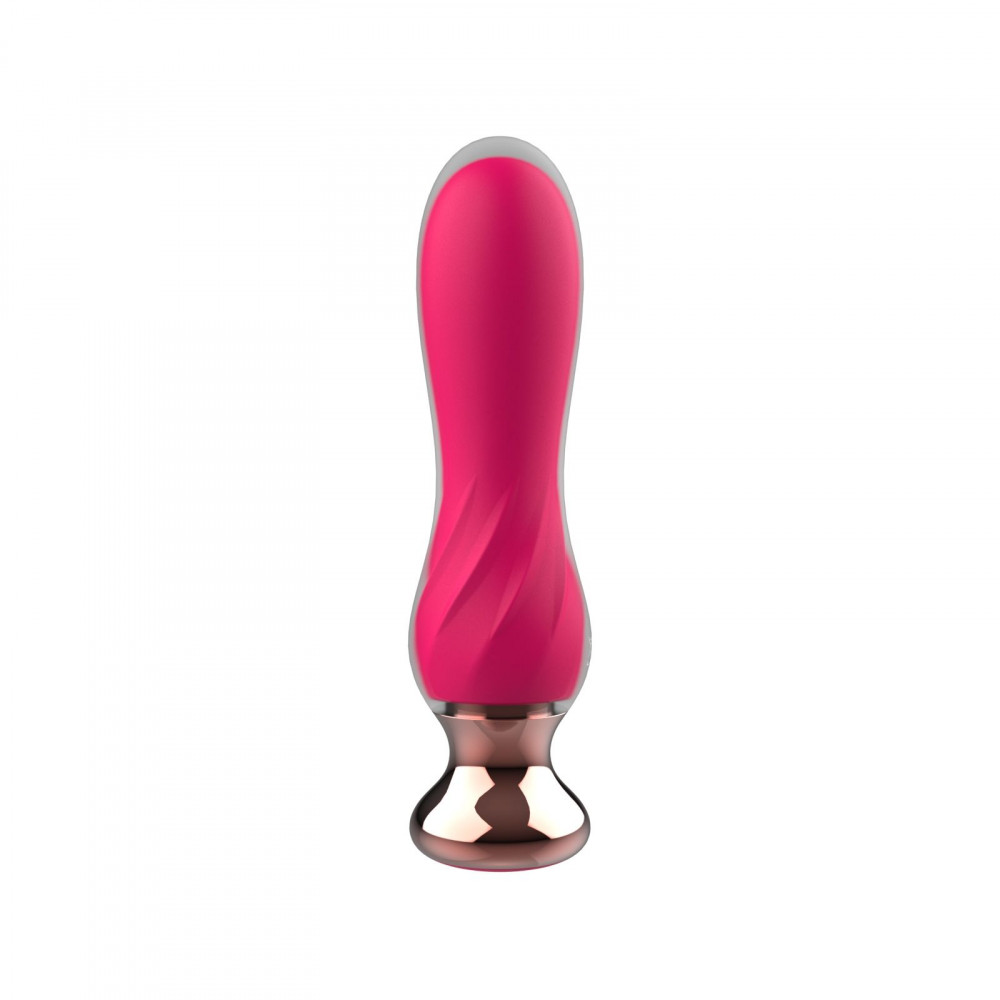 Розовый мини-вибратор Mini Vibrator с пультом ДУ - 12,5 см.