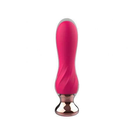 Розовый мини-вибратор Mini Vibrator с пультом ДУ - 12,5 см.