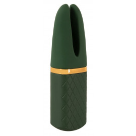 Зеленый вибратор Luxurious Split Tip Vibrator - 13,1 см.