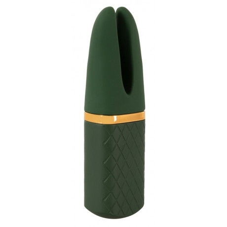 Зеленый вибратор Luxurious Split Tip Vibrator - 13,1 см.