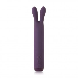 Фиолетовый вибратор с ушками Rabbit Bullet Vibrator - 8,9 см.