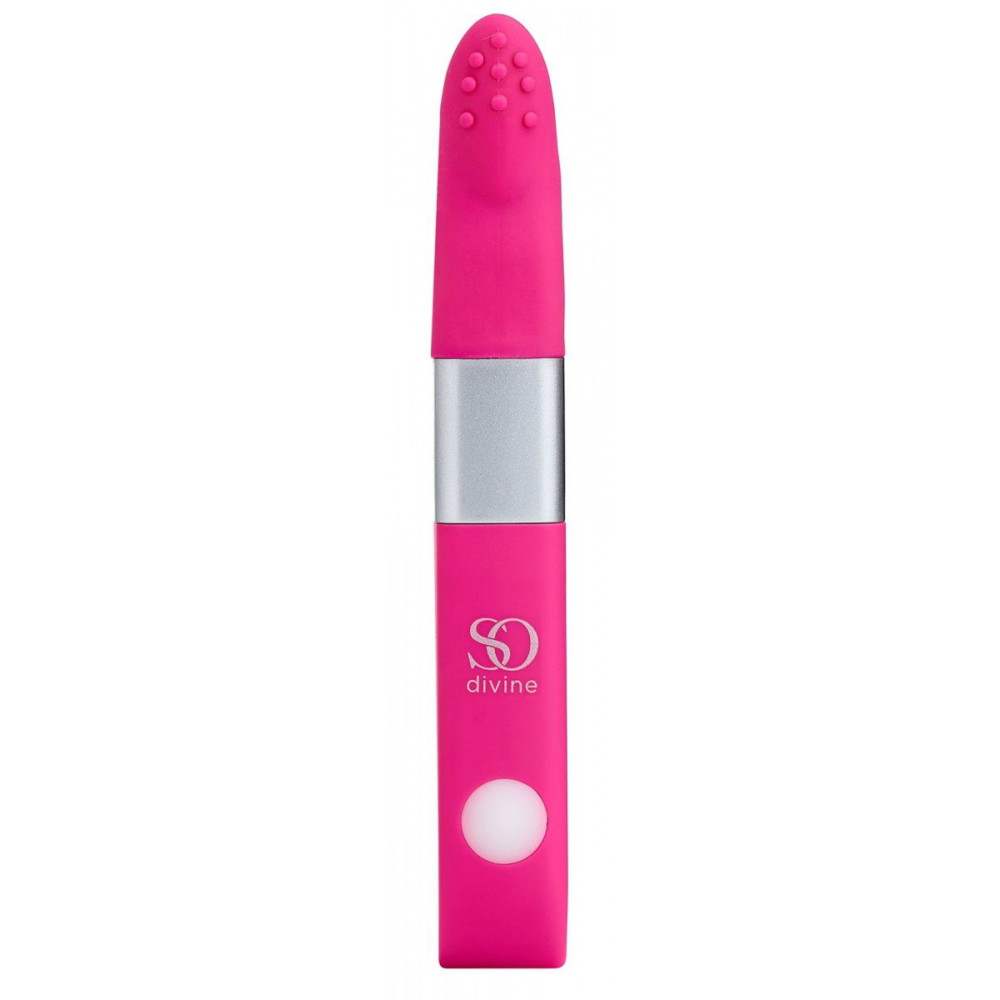 Ярко-розовый вибростимулятор Get Lucky USB Vibrator - 12 см.