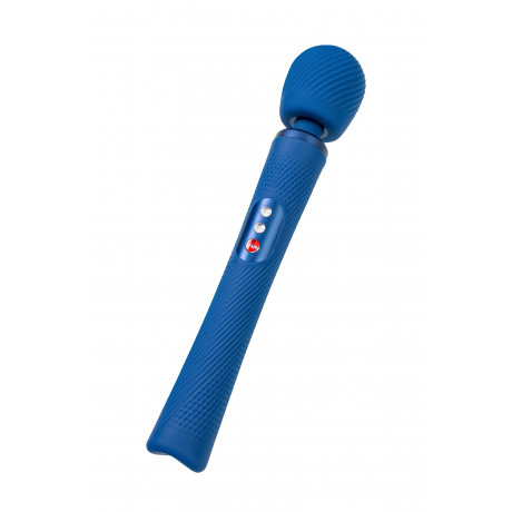 Синий вибромассажер Vim Vibrating Wand - 31,3 см.