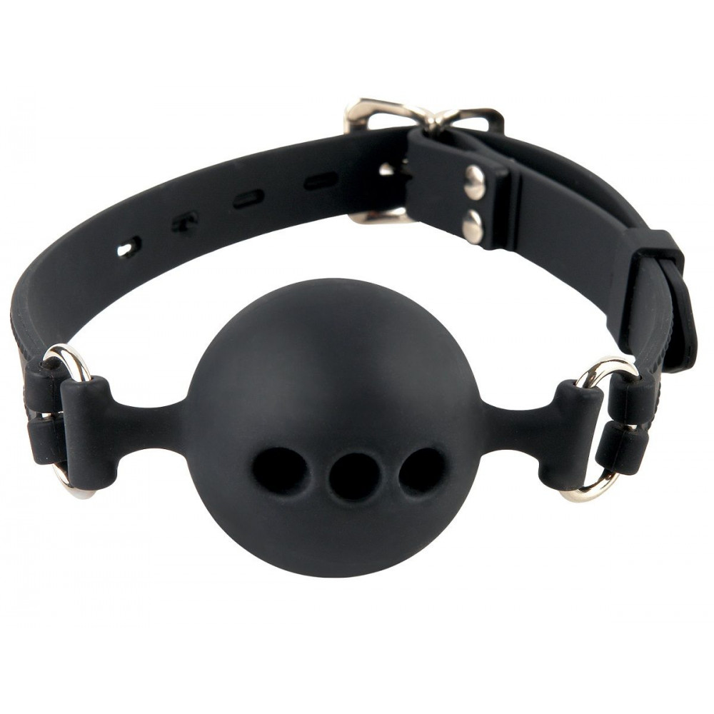 Силиконовый кляп-шар с отверстиями для дыхания Silicone Breathable Ball Gag Small