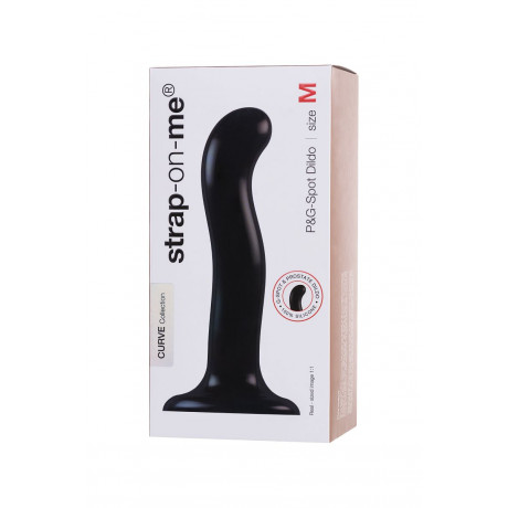 Черный стимулятор для пар P&G-Spot Dildo Size M - 18 см.