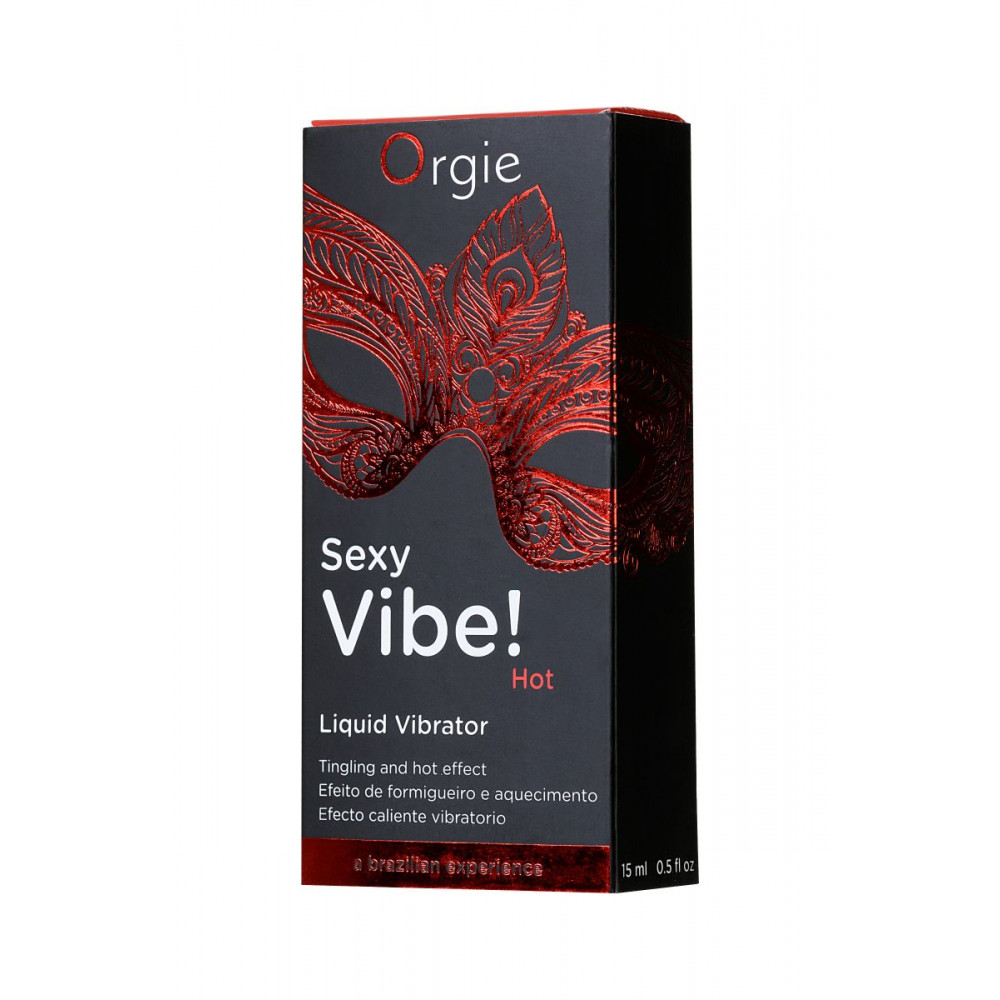 Разогревающий гель для массажа ORGIE Sexy Vibe Hot с эффектом вибрации - 15 мл.