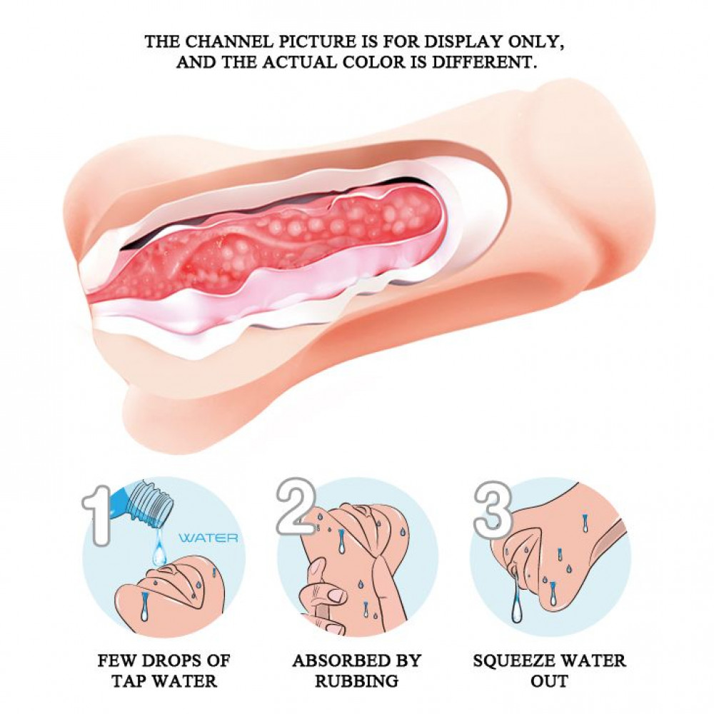 Телесный мастурбатор-вагина с эффектом смазки