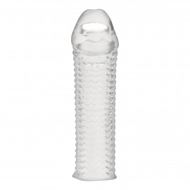 Текстурированная насадка на пенис Clear Textured Penis Enhancing Sleeve Extension - 16,5 см.