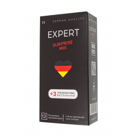 Презервативы EXPERT Surprise Mix - 12 шт.(+3 в подарок)