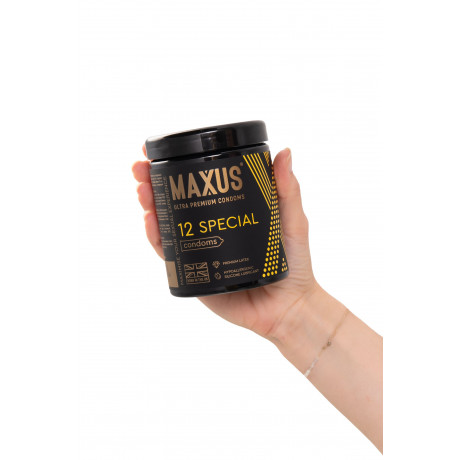 Презервативы с точками и рёбрами MAXUS Special - 12 шт.