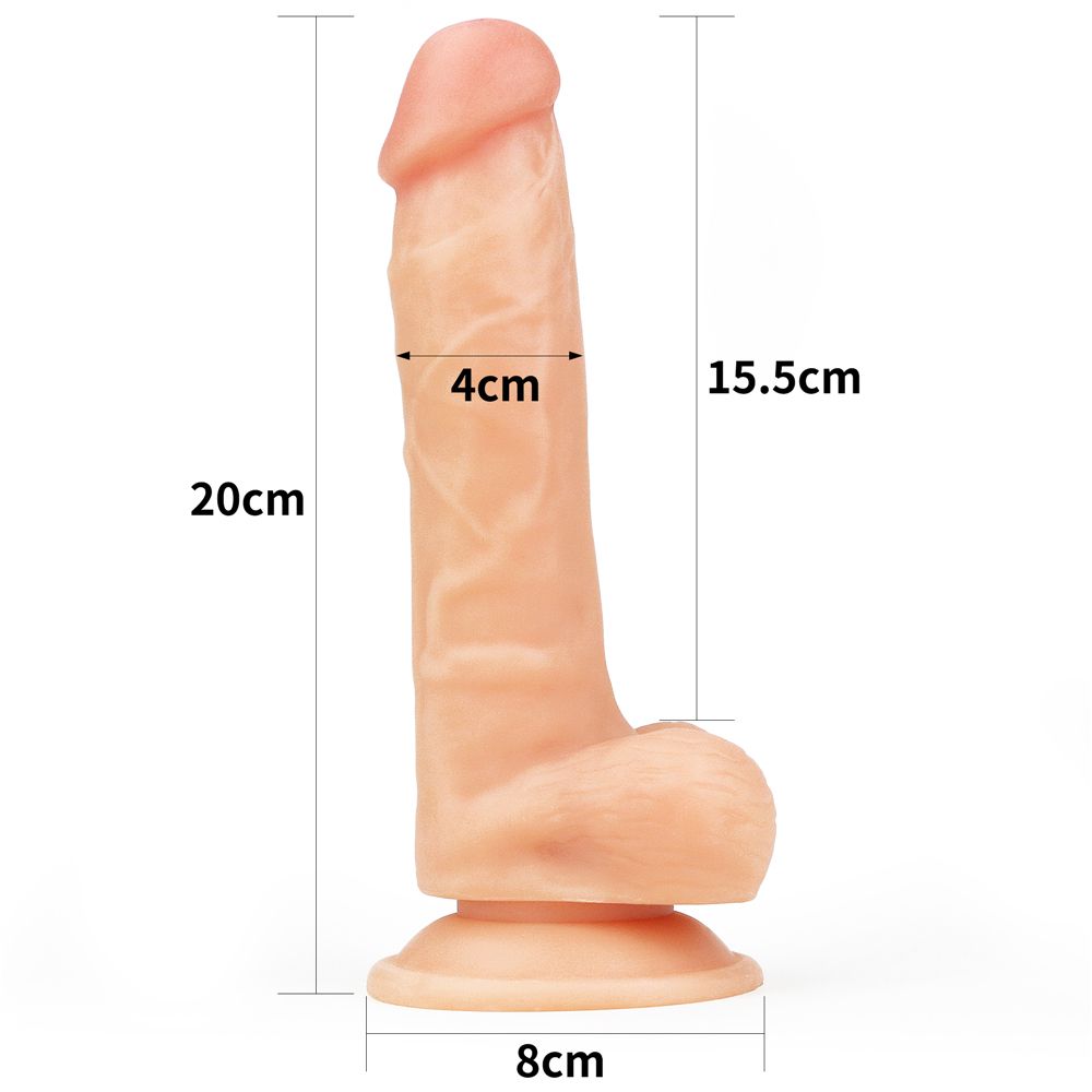 Телесный фаллоимитатор 8" The Ultra Soft Dude - 20 см.