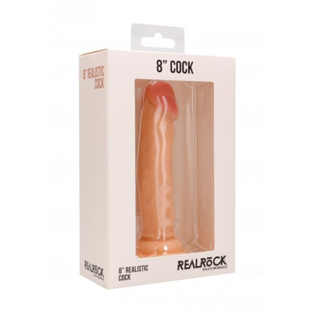 Телесный фаллоимитатор Realistic Cock 8" - 20 см.