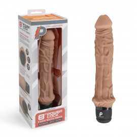 Кофейный вибратор-реалистик 8" Girthy Realistic Vibrator - 24,5 см.