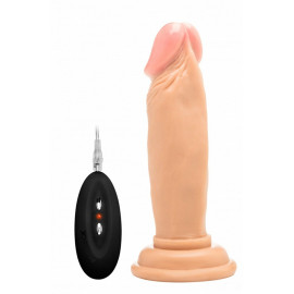 Телесный вибратор-реалистик Vibrating Realistic Cock 6" - 15 см.