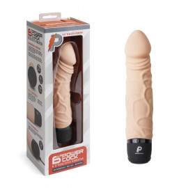 Телесный вибратор-реалистик 6.5" Girthy Realistic Vibrator - 19 см.