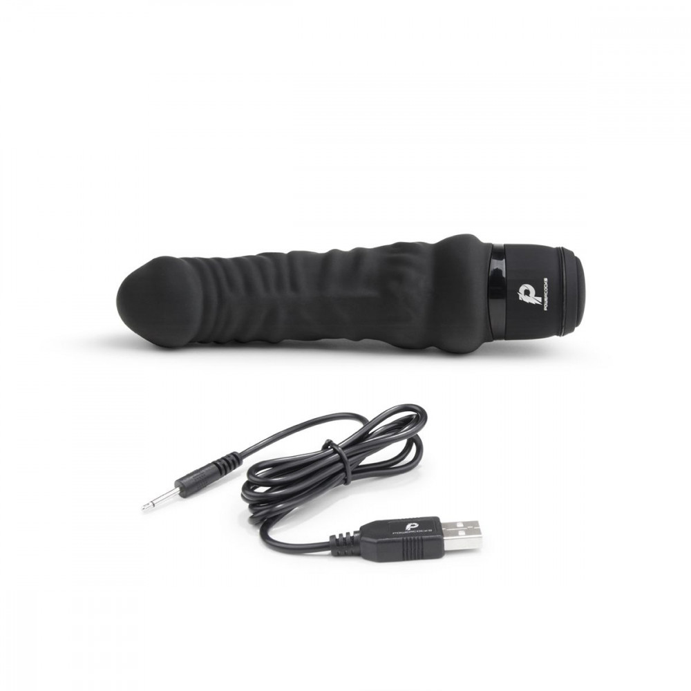 Черный вибратор-реалистик 6" Realistic Vibrator - 17 см.