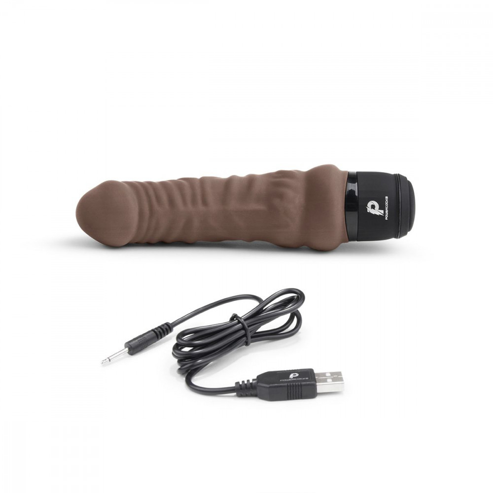 Коричневый вибратор-реалистик 6" Realistic Vibrator - 17 см.