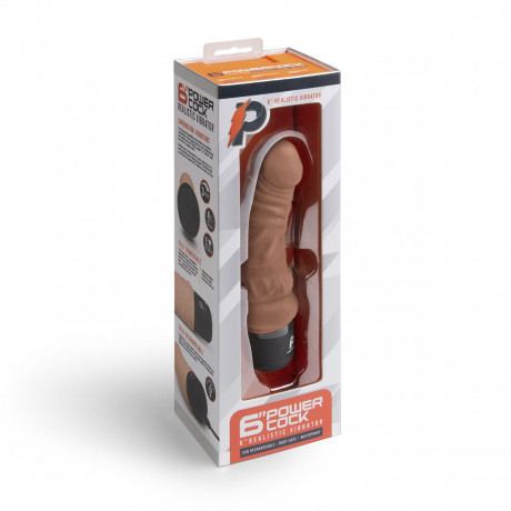 Кофейный вибратор-реалистик 6" Realistic Vibrator - 17 см.