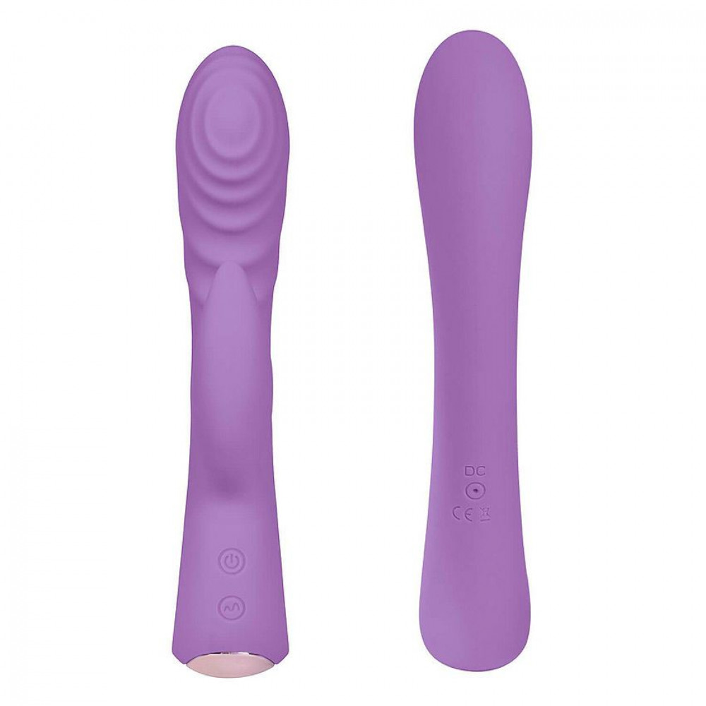 Фиолетовый вибромассажер-кролик 5" Silicone Ripple Passion - 19,1 см.