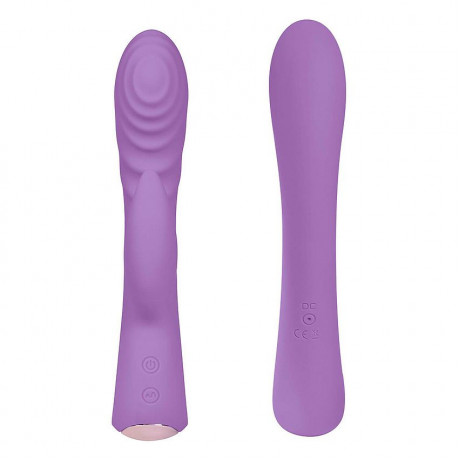 Фиолетовый вибромассажер-кролик 5" Silicone Ripple Passion - 19,1 см.