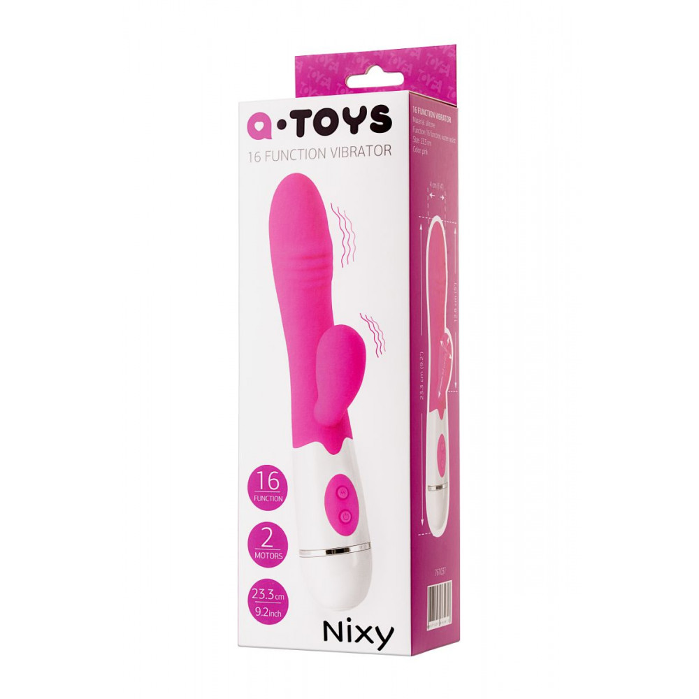 Розовый вибратор A-Toys Nixy - 23 см.