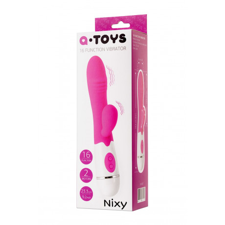 Розовый вибратор A-Toys Nixy - 23 см.