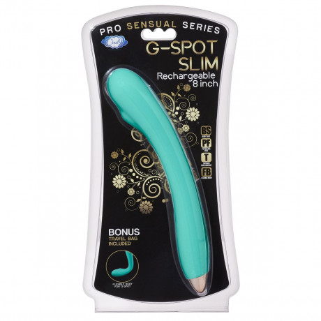 Зеленый гибкий вибратор Cloud 9 G-Spot Slim Flexible Vibrator - 16 см.