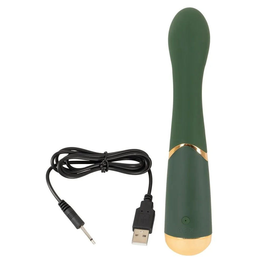 Зеленый стимулятор точки G Luxurious G-Spot Massager - 19,5 см.