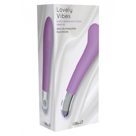 Фиолетовый вибратор Lovely Vibes G-spot - 20 см.