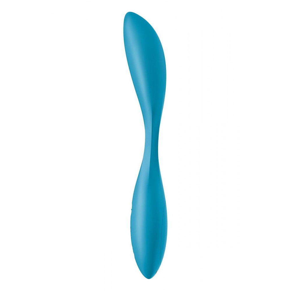 Синий гибкий вибратор Satisfyer G-Spot Flex 1 - 19,5 см.