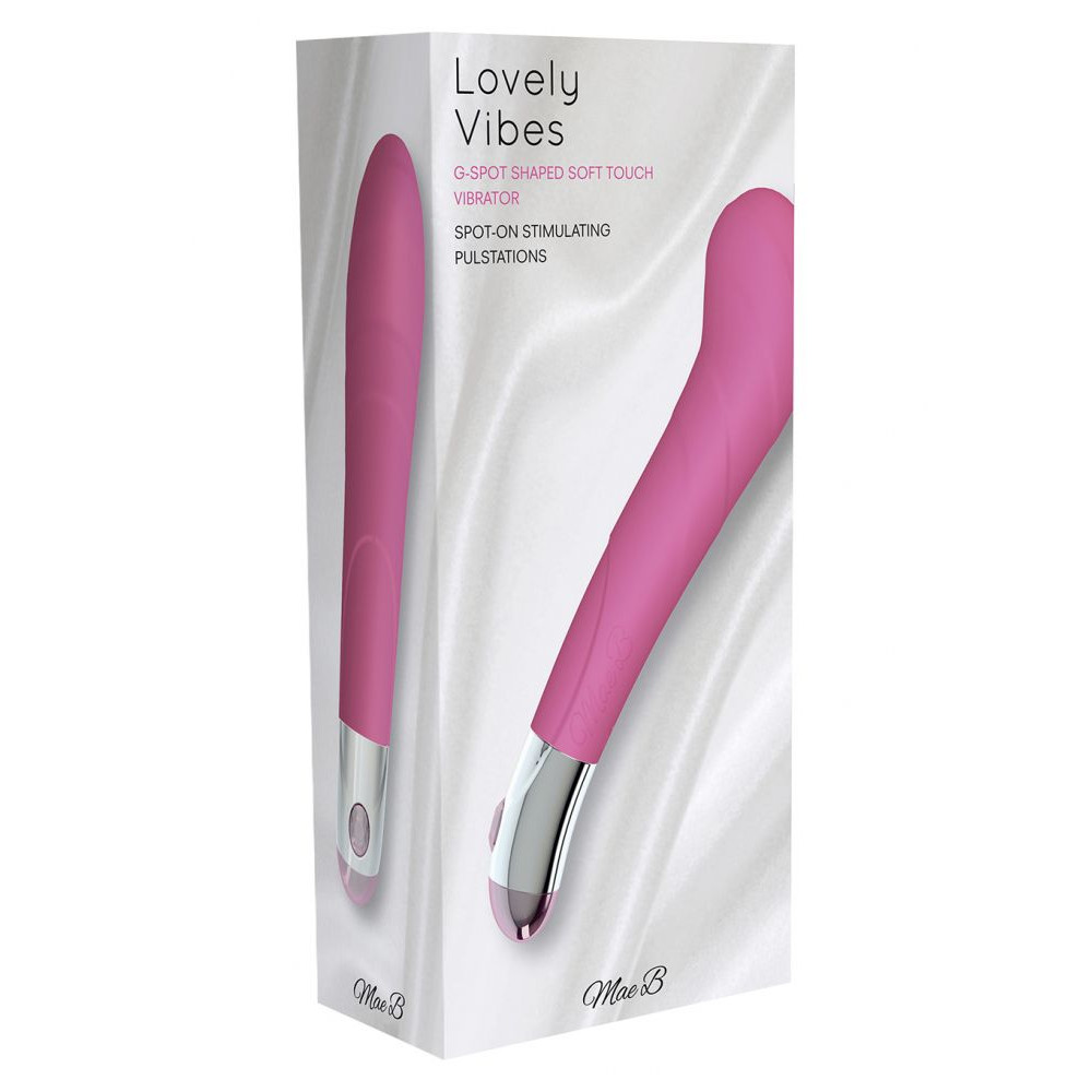 Розовый вибратор Lovely Vibes G-spot - 20 см.