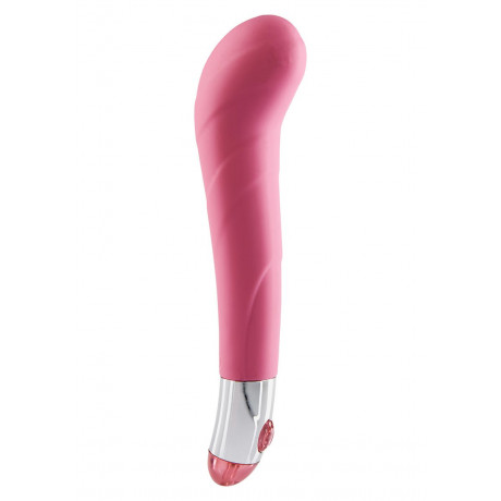 Розовый вибратор Lovely Vibes G-spot - 20 см.