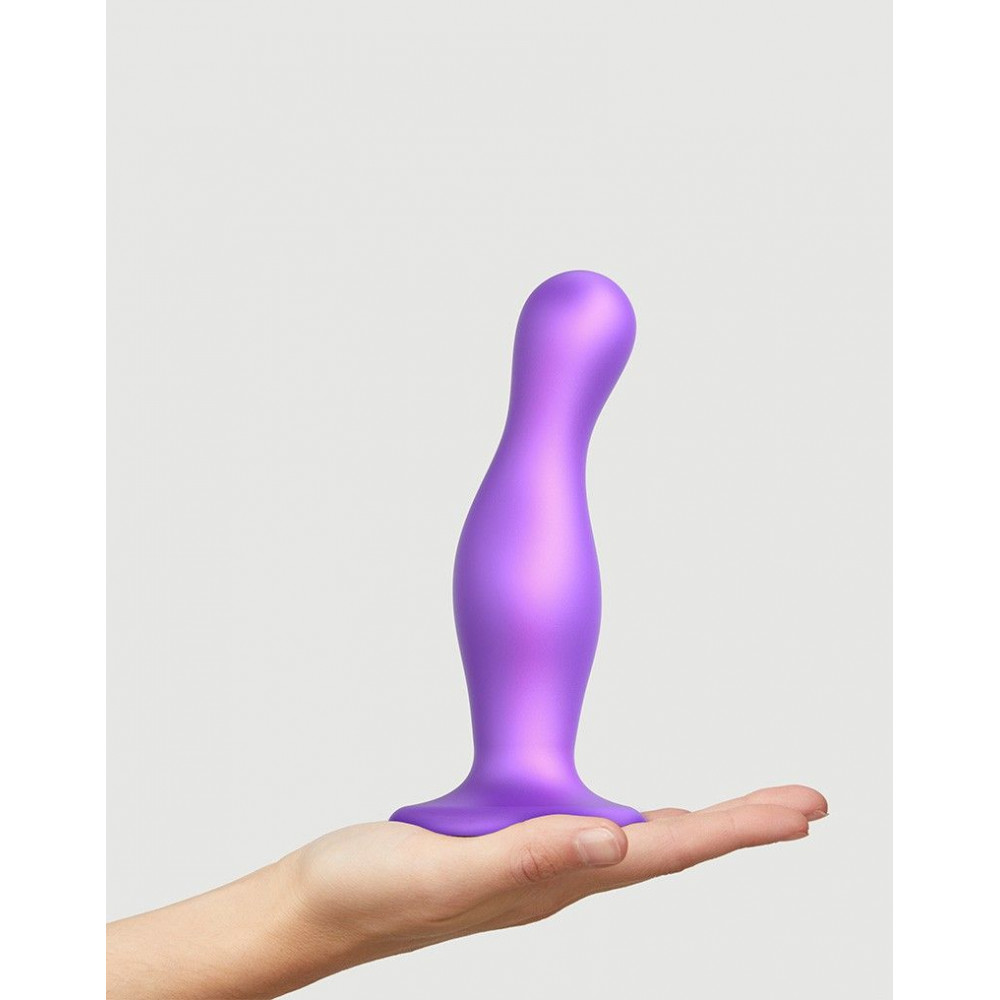 Фиолетовая насадка Strap-On-Me Dildo Plug Curvy size L