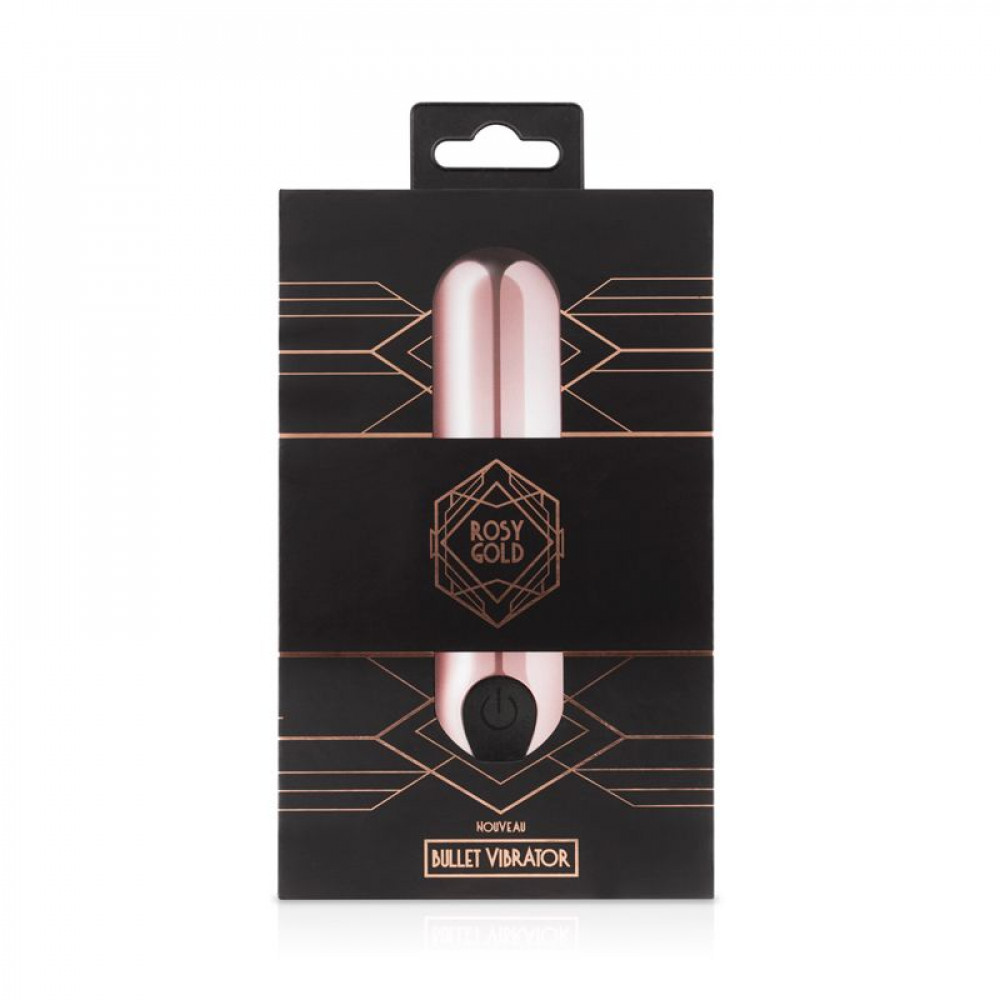 Золотистая вибропуля Rosy Gold Bullet Vibrator - 7,5 см.